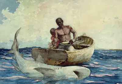 Shark Fishing Winslow Homer